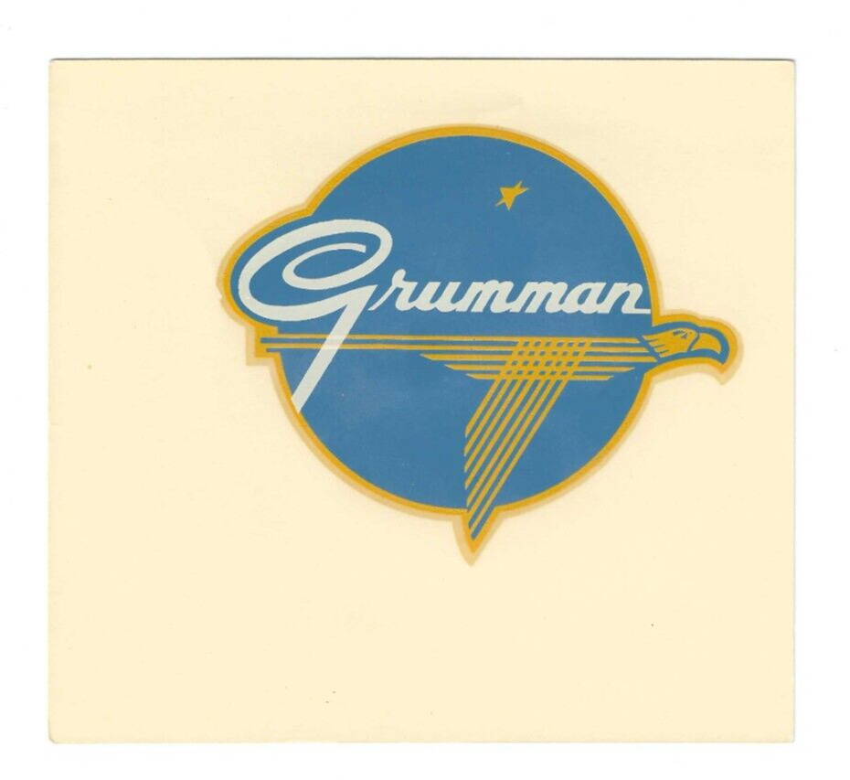 Vintage Grumman Logo Decal Transfer 4.25\