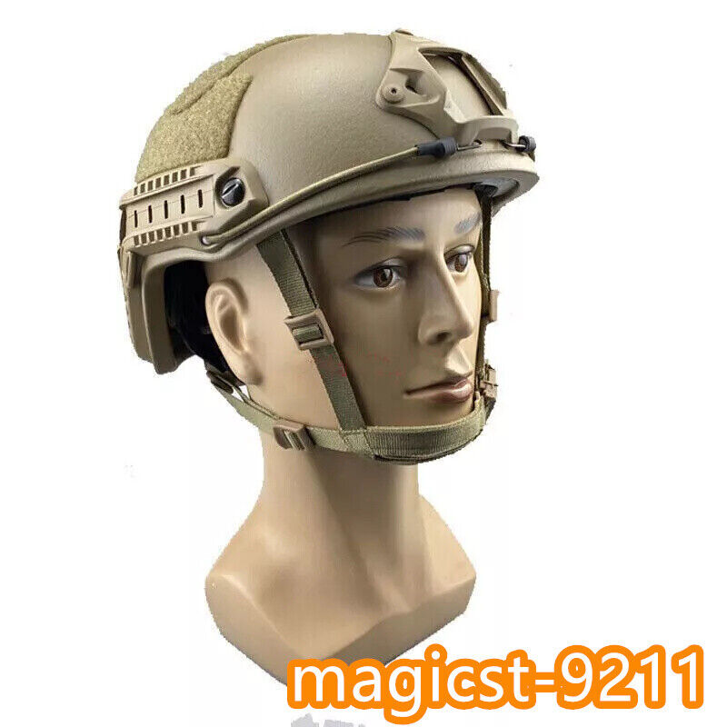 Us Stock Fast Nij Iiia Ballistic Helmet Uhmw-pe Bulletproof Khaki Military M/l