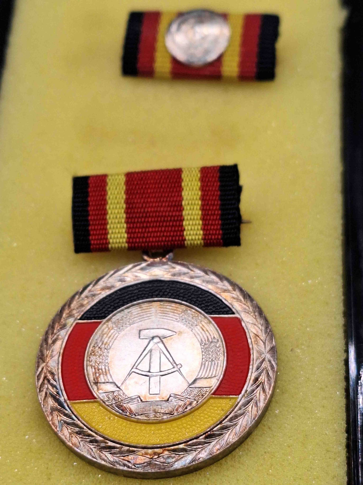 GDR NVA Medal of Merit of the German Democratic Republic + Case
