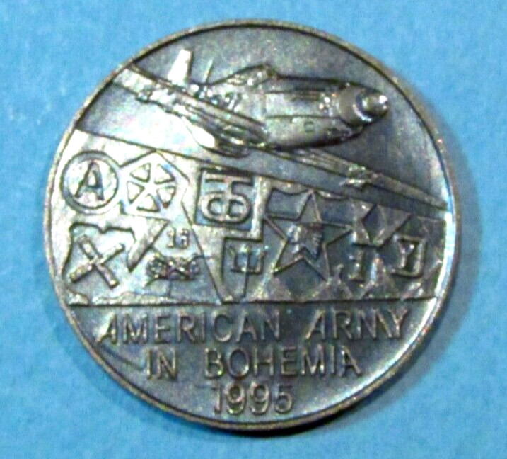 WWII AMERICAN ARMY IN BOHEMIA CZECHOSLOVAKIA MEDAL MILITARY SILVER CZECH