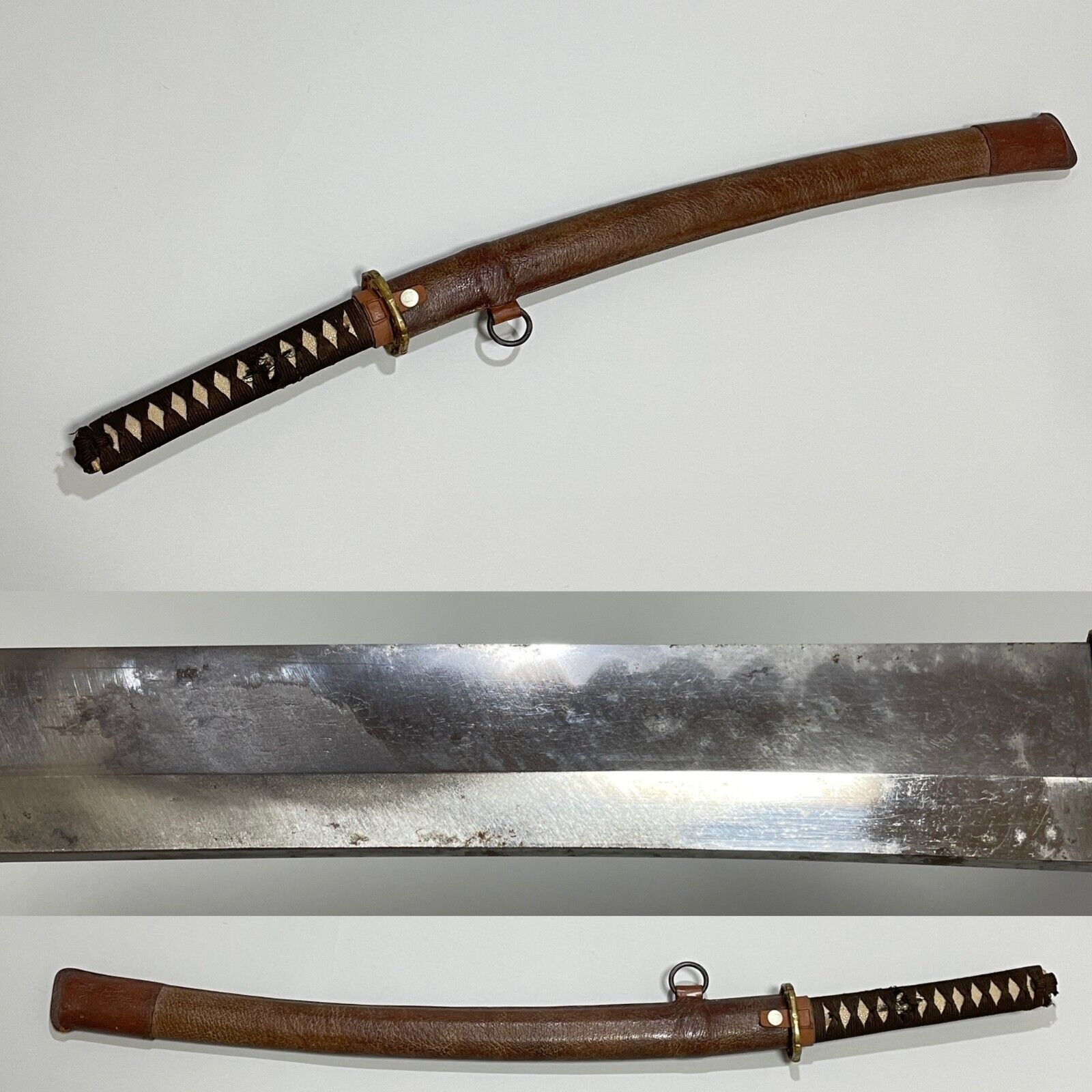 WW2 GUNTO Koshirae With Cutting Signed Blade Japanese Army Officer Sword