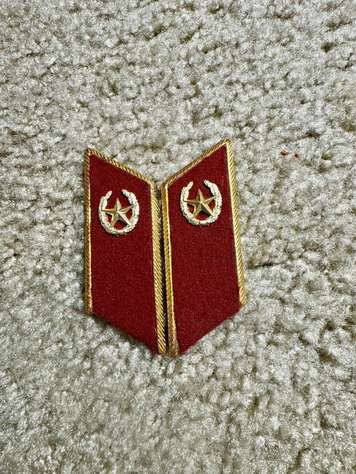 military Soviet Russian buttonholes of an officer of the Internal Internal Troop
