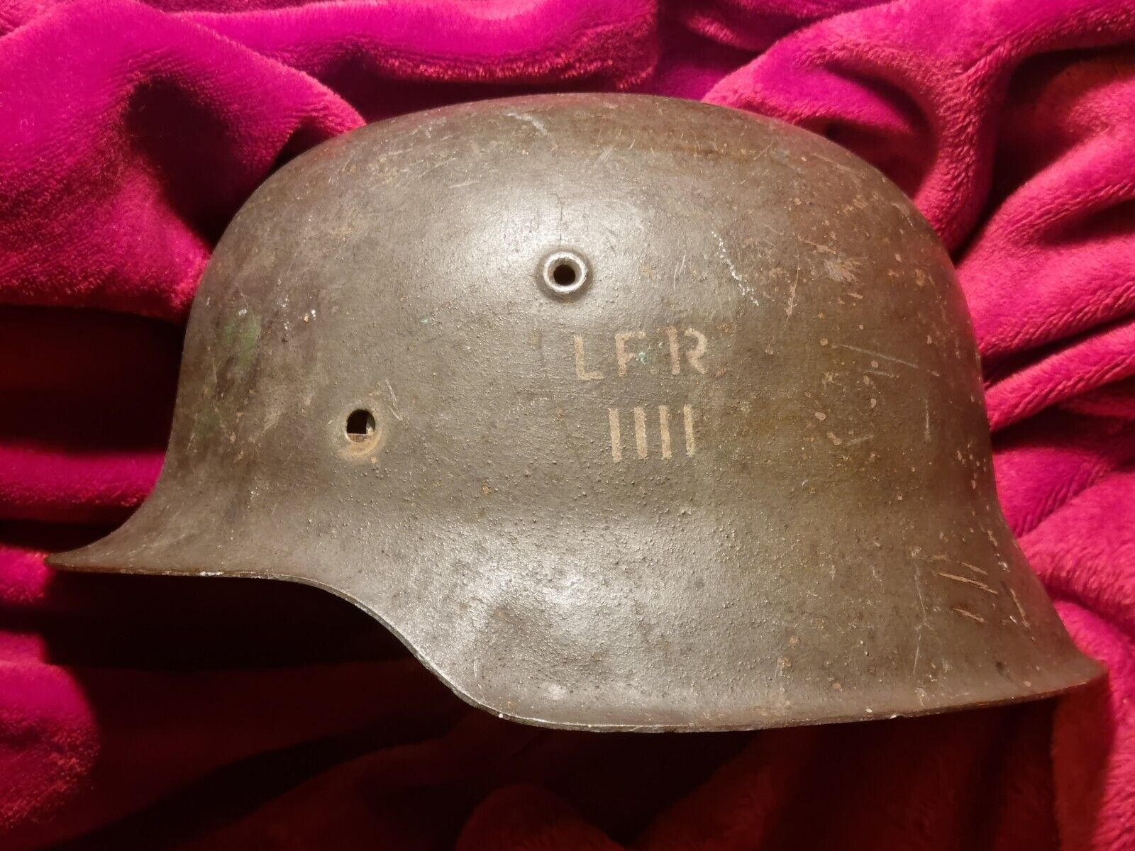 Ww2 German M42 Original Combat Helmet DANISH HOME GUARD Immediate Post War