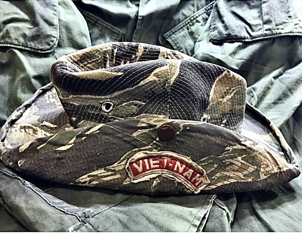 Vietnam War USSF MacVSog Boonie Cowboy Hat;Tiger Stripe