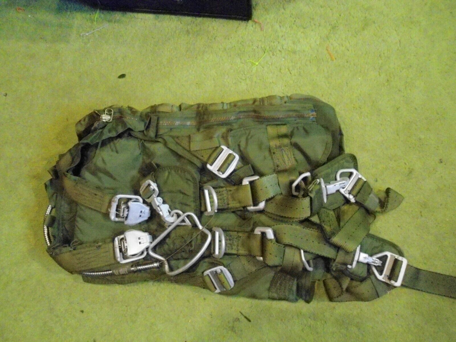 US ARMY BACKPACK PARACHUTE HARNESS & PAK 1991 VINTAGE COMPLETE