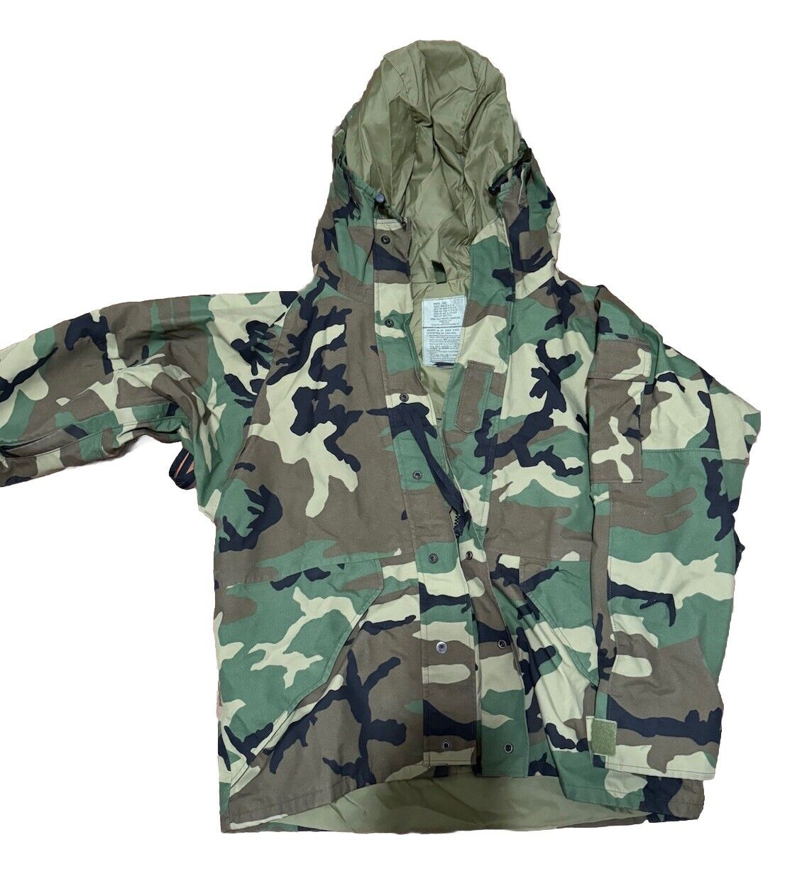 Military Jacket Medium Short Gore Tex Cold Weather Parka Woodland Camo M81