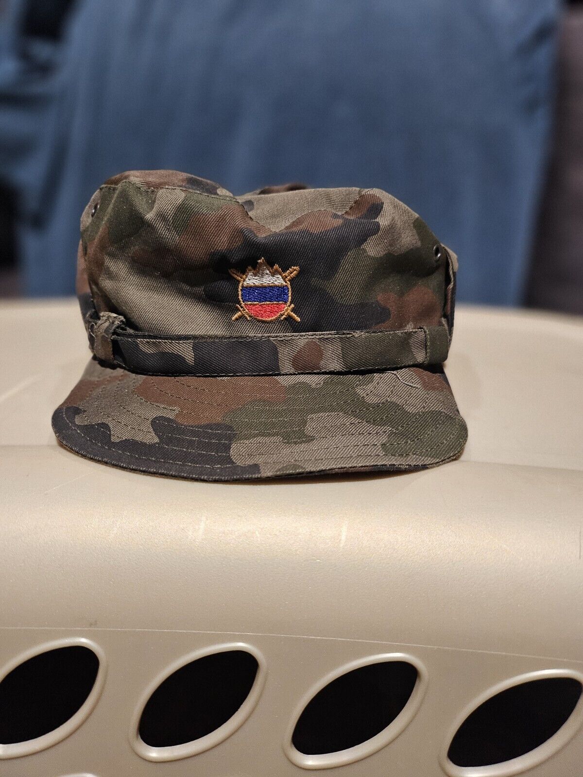 Original Slovenia Slovenian Army M91 Oakleaf Camouflage Combat Cap Hat 