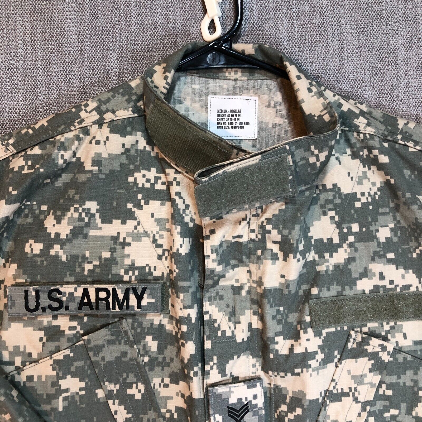 USA US Army Jacket Size Medium Regular Digial Camo Green Top American Military