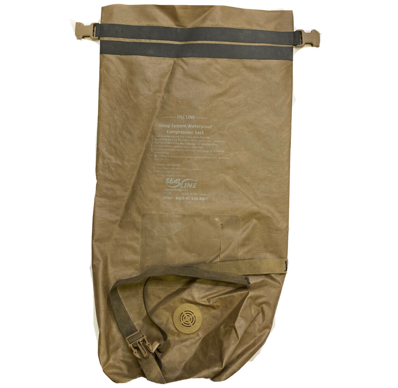 USMC Usgi SEALLINE 3 SEASON Waterproof SLEEP System COYOTE Compression Sack Bag
