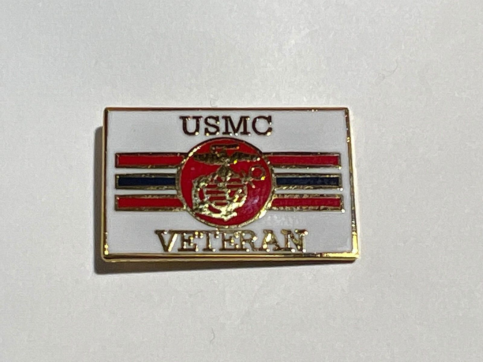 USMC VETERAN HAT PIN MEASURING 1 INCH (HO-15013)