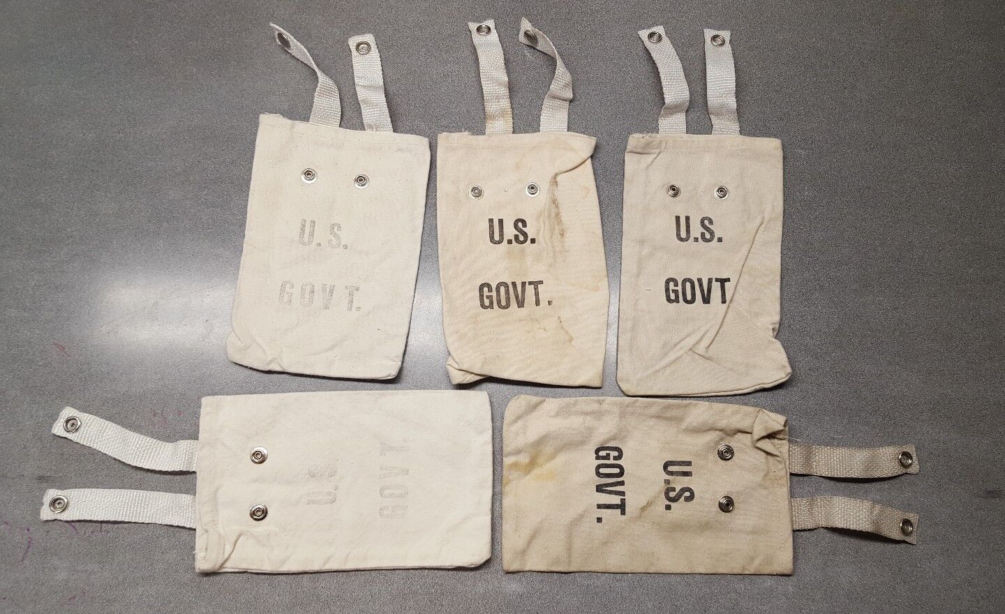 U. S. Gov't (Forest Service) water bottle canvas bag belt pouch surplus (5 qty) 