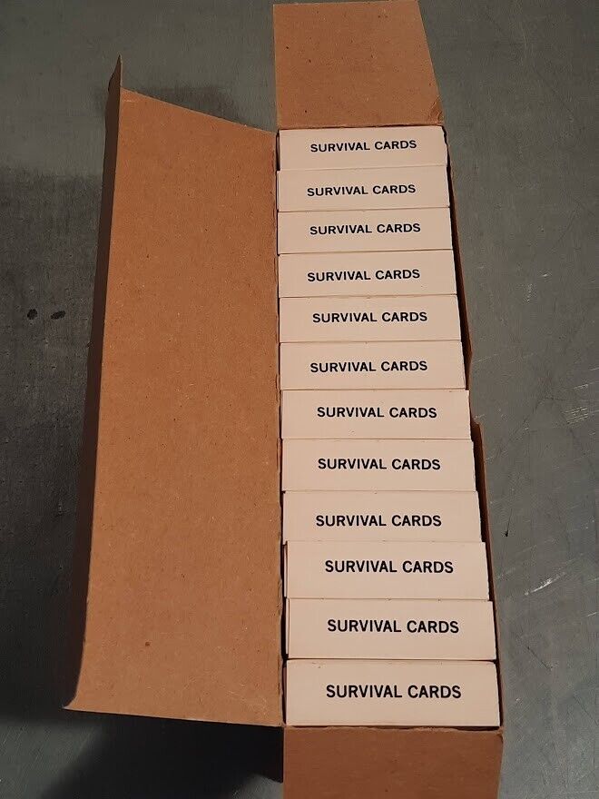 1968 NOS Case of Survival Cards for South East Asia GTA 21-7-1 Vietnam War Army