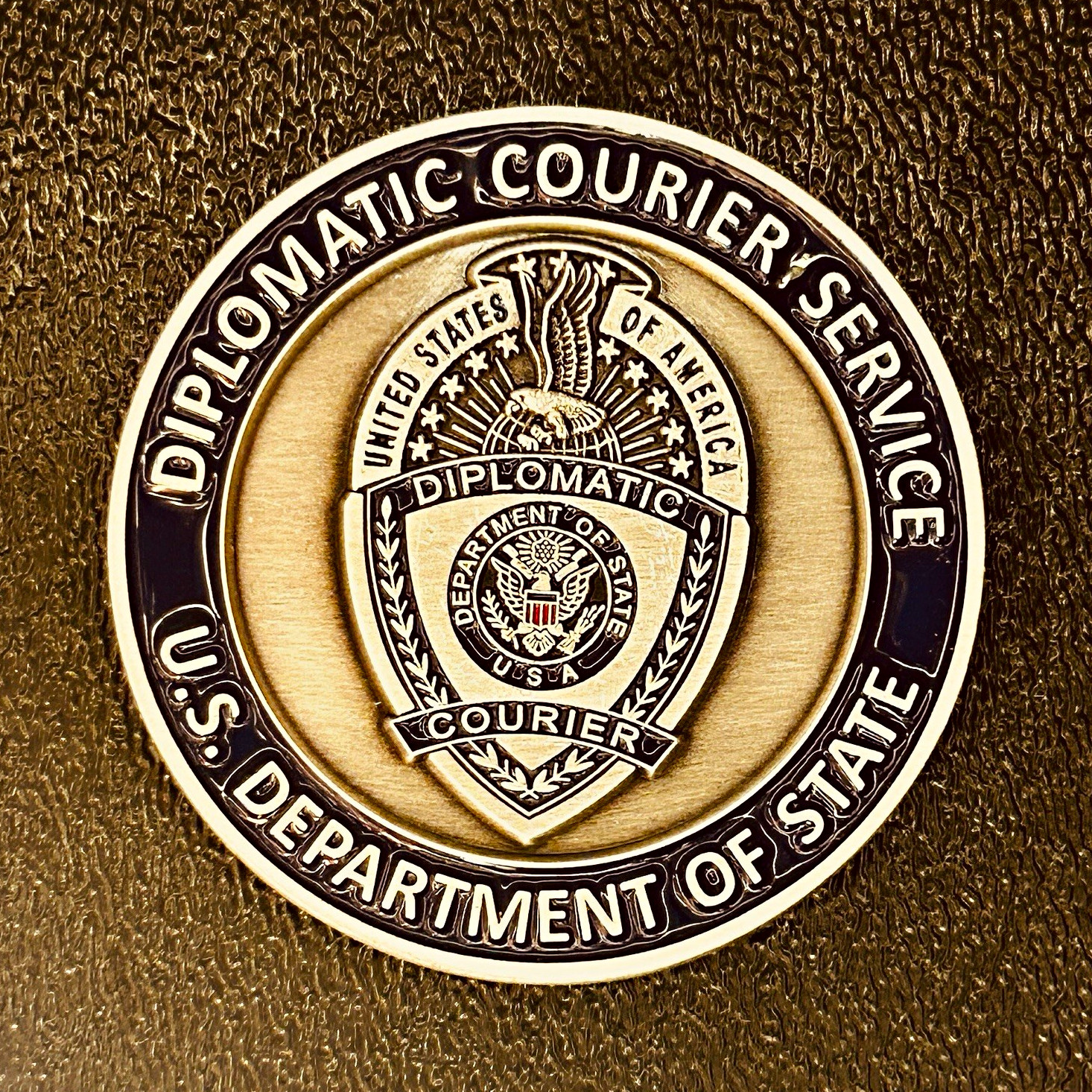 U.S. Dept. of State Diplomatic Courier Service Coin "None Swifter"