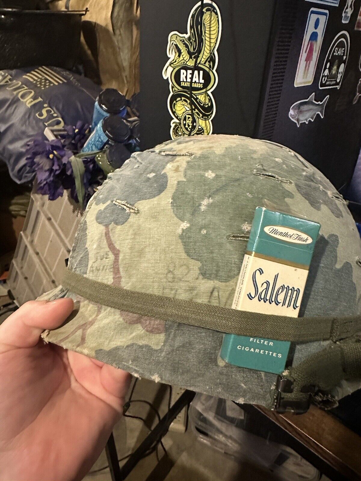 1967 Vietnam War Helmet With Cover