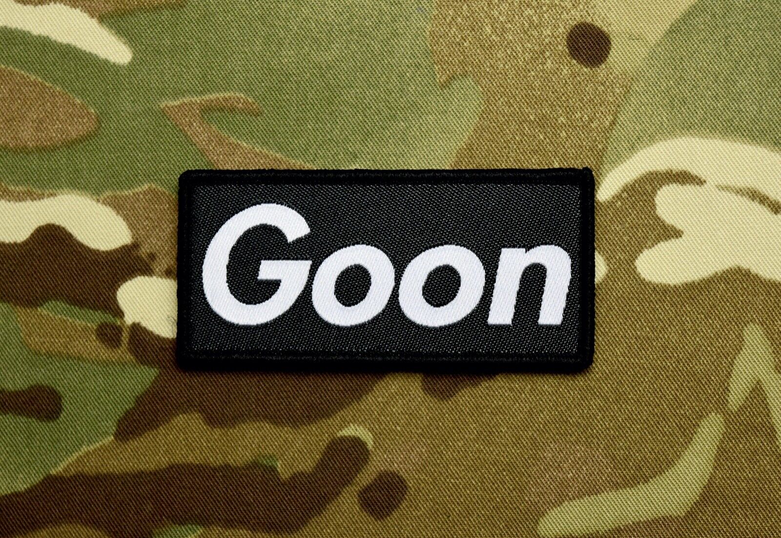 Goon Woven Morale Uniform Patch B&W NVGs OAF Tactical Cap Operator Hook/Loop