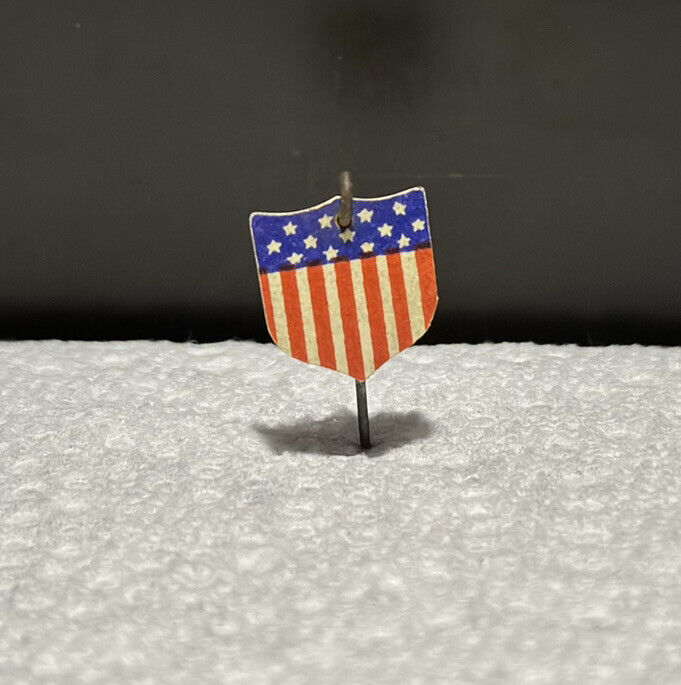 Antique WWI Era 13 Star American Flag Celluloid Pin World War I Patriotic WW1