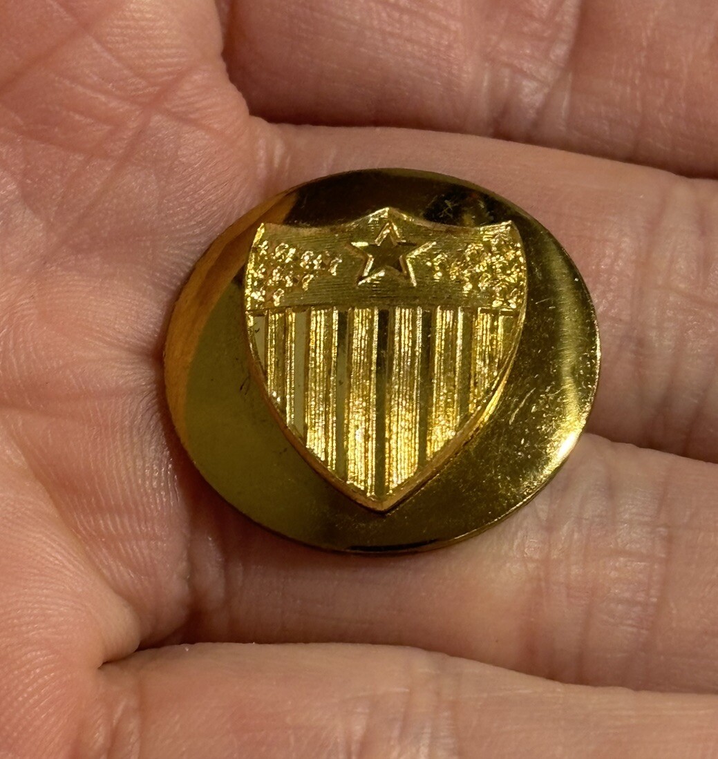 German Made Post WWII WW2 US Army Adjutant General Collar Disc Military Pin 
