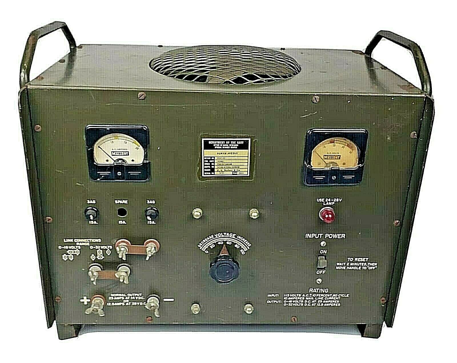 1953 Navy Power Supply 11-C-11 Military Korea war, Works  Lights Up, Fan Works