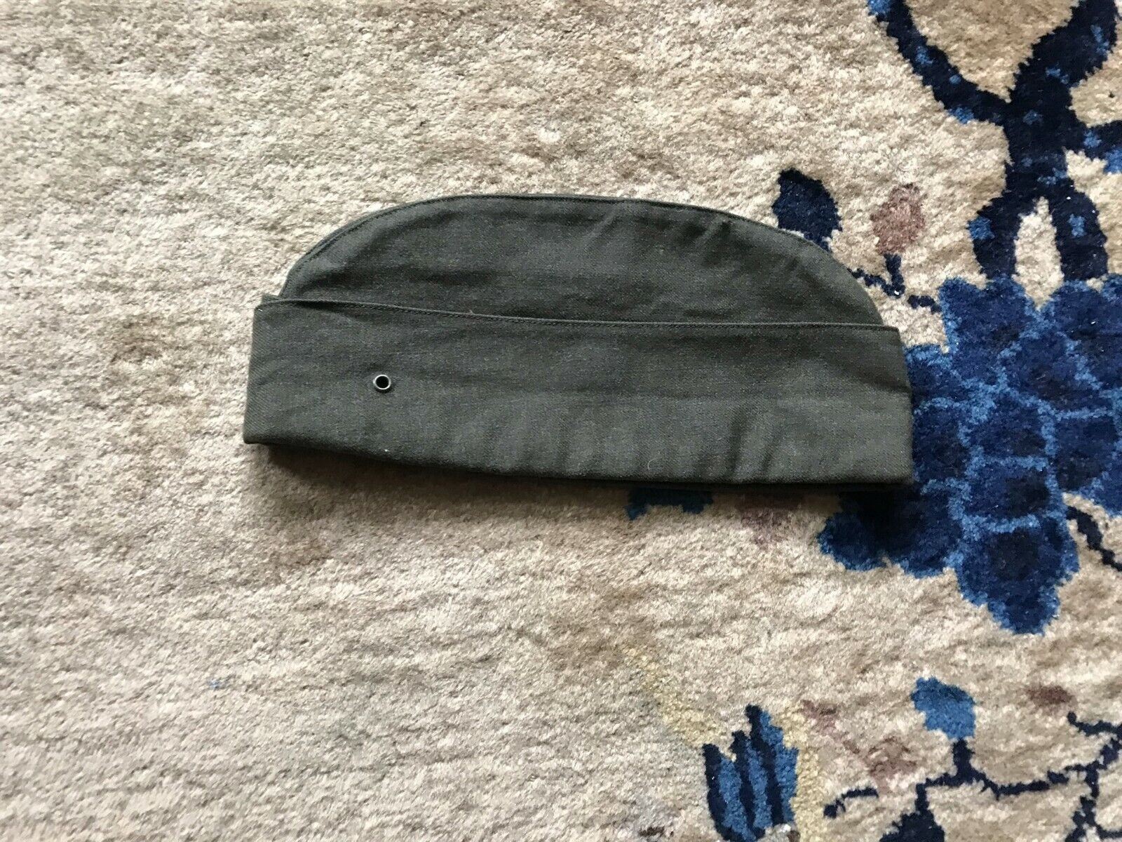 Vintage 1970s US Army Garrison Hat Cap Green for Marine Corps Size 7