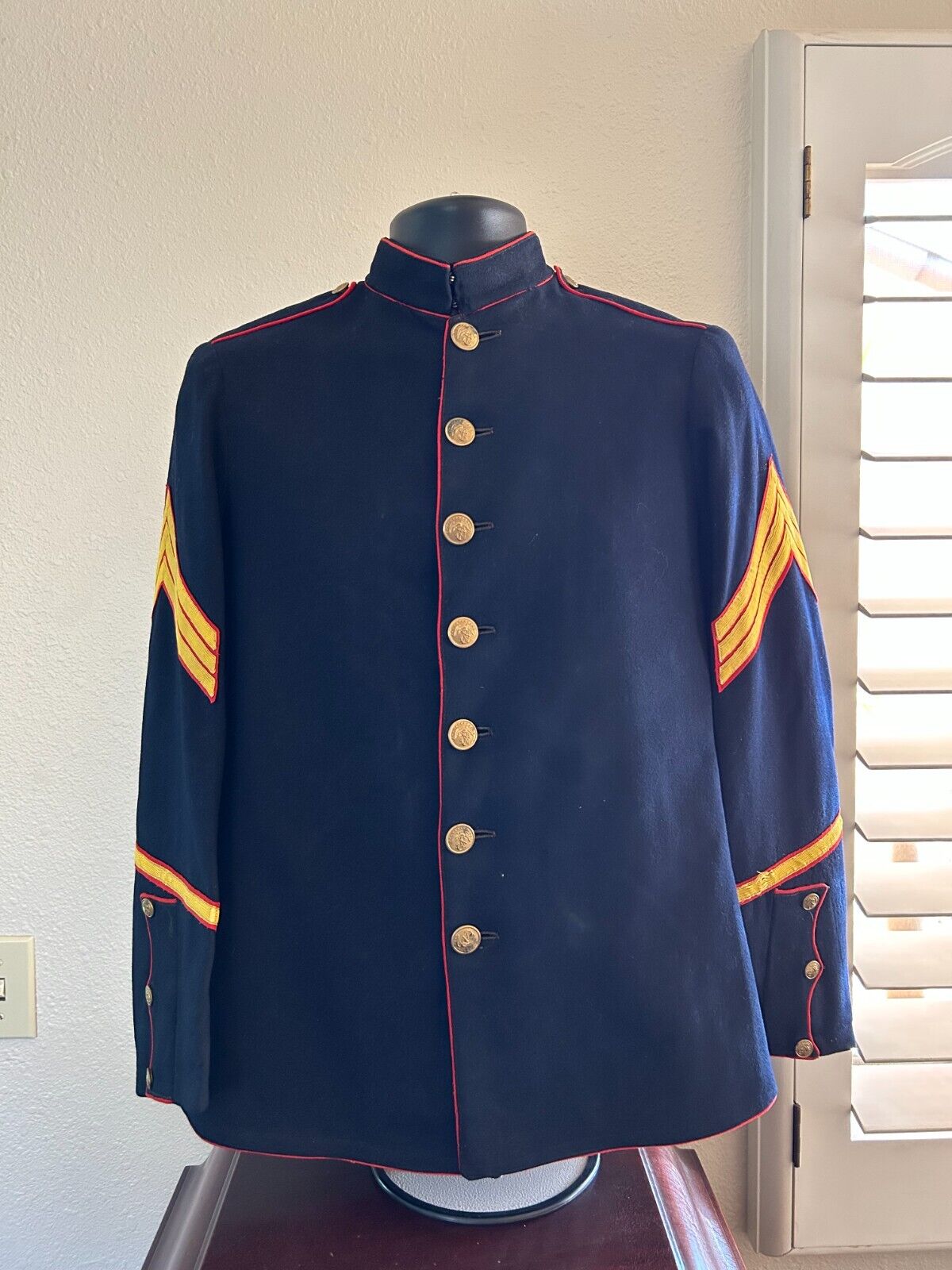 WW1 Era USMC ID'd Dress Blue Tunic/Uniform With Service in China and Philippines