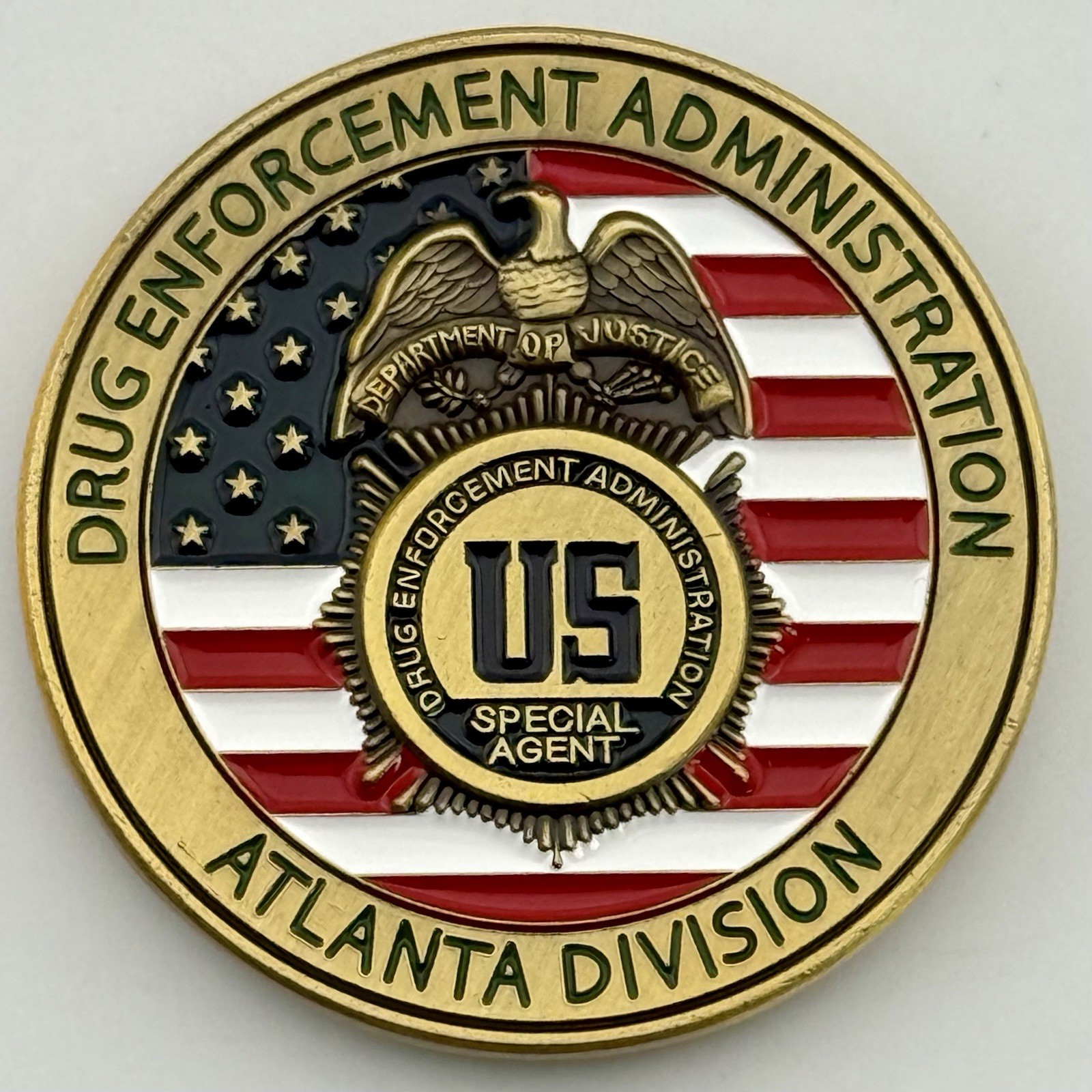 DEA Atlanta Division Challenge Coin Special Agent Badge Grinch Night Vision