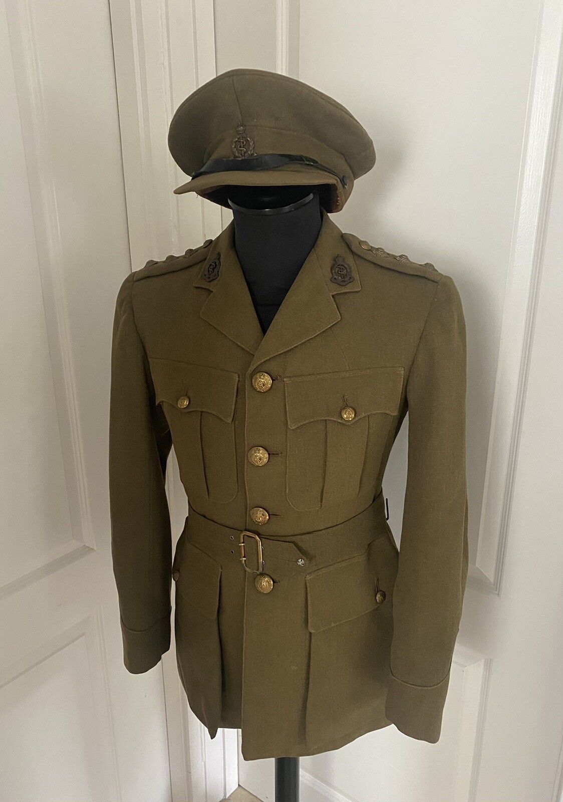 Original WW2 British Army RAMC Officer Jacket & Cap