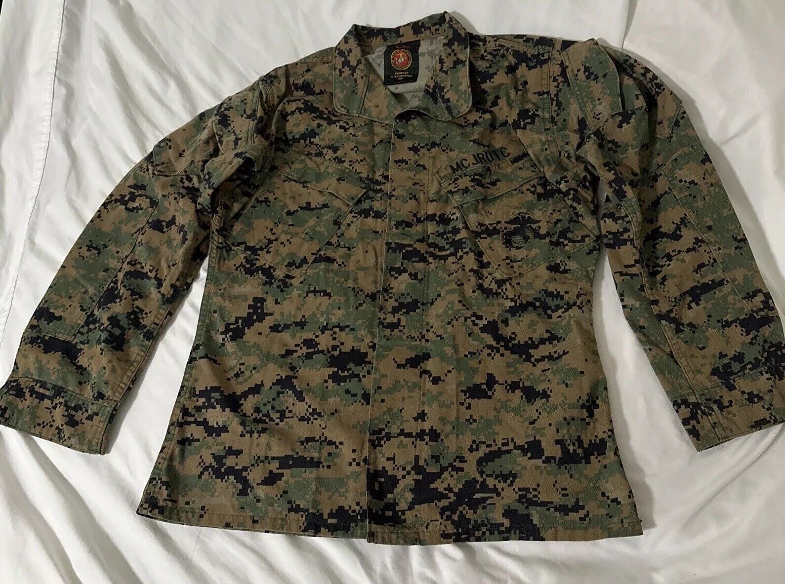 US Marine Corps Jacket Small MCCUU Woodland Marpat Camo Green Digital Coat Shirt