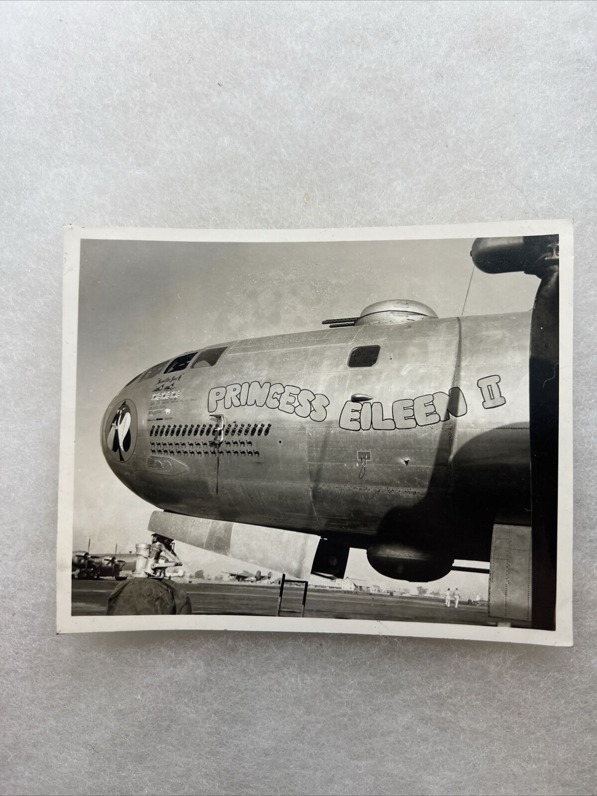 WW2 US Army Air Corps Nose Art Plane Photo “Princess Eileen II” 678th BS (V86