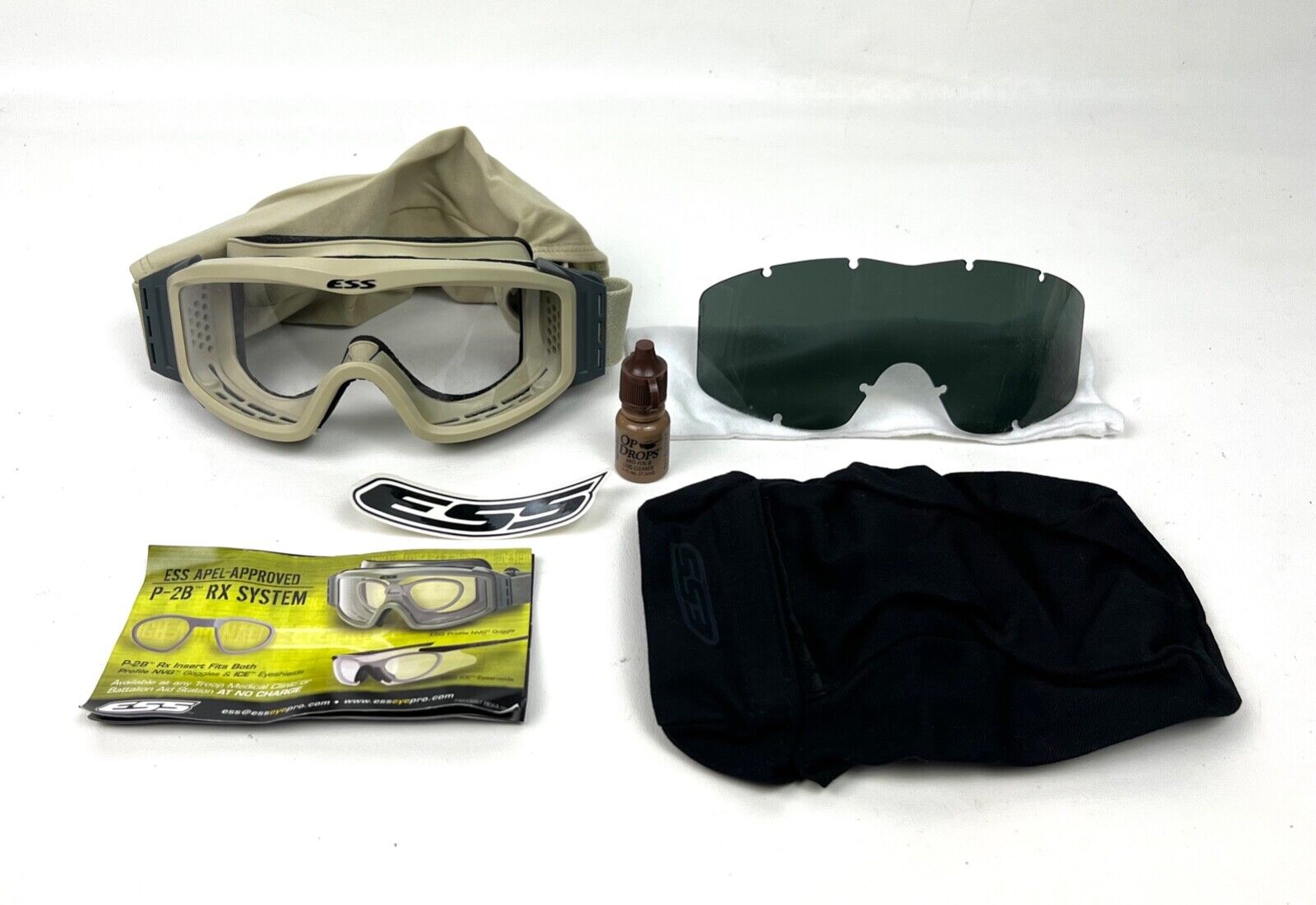 New ESS Profile NVG Ballistic Goggles Military Tactical Eye Protection Coyote