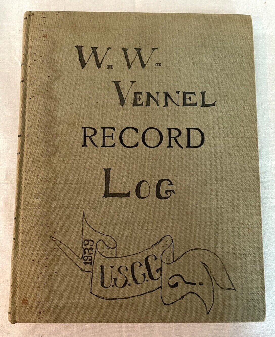 USN USCG RECORD FLIGHT LOG JOURNEL CAPTAIN WOODROW W. VENNEL 1939-1970