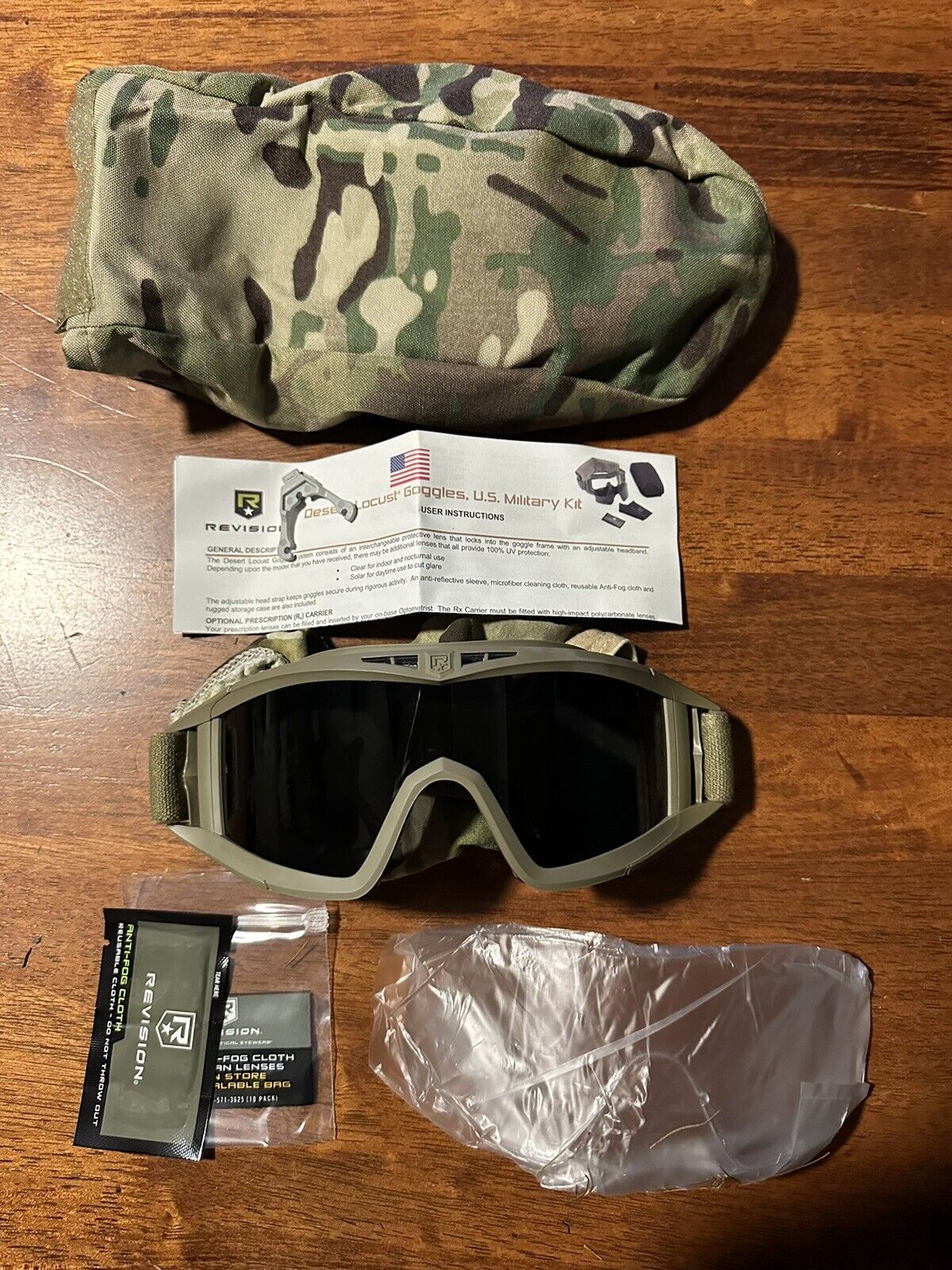 Revision Military Desert Locust Army Snow Ski Safety Eye Goggles Glasses 