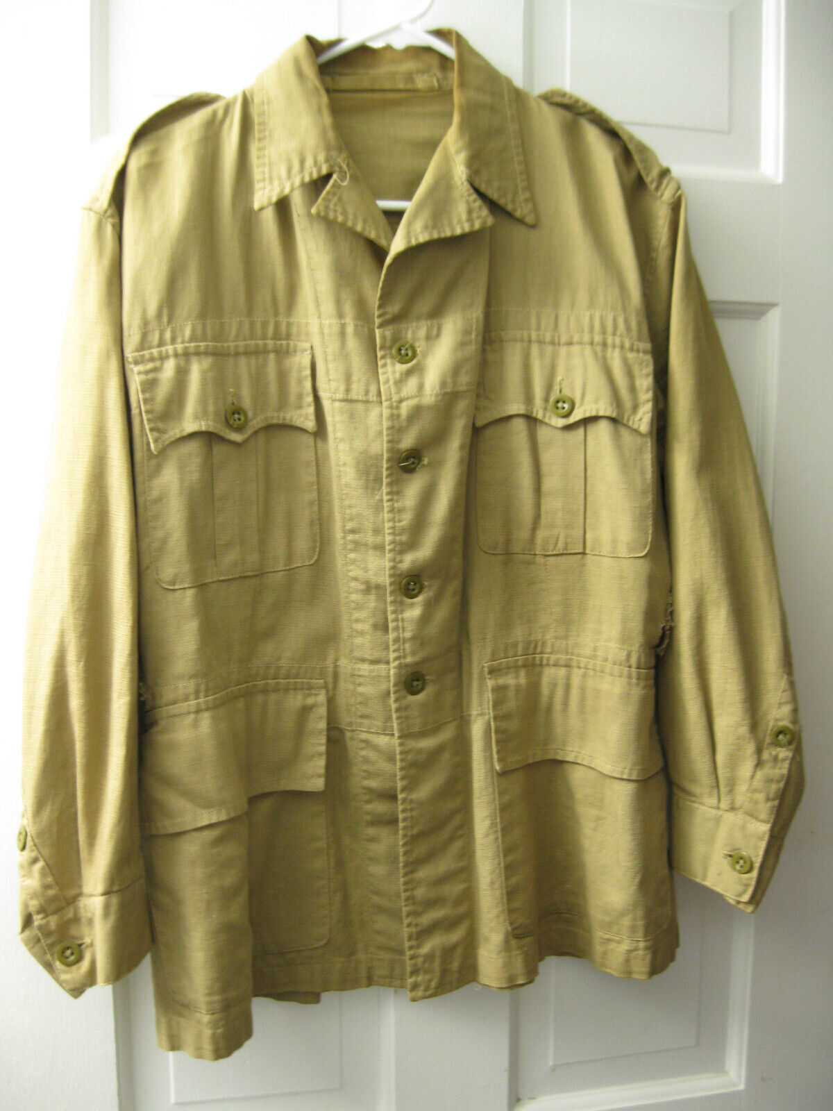 Original Vintage 1952 British Army 1950 Pattern Khaki Bush Jacket Size 6