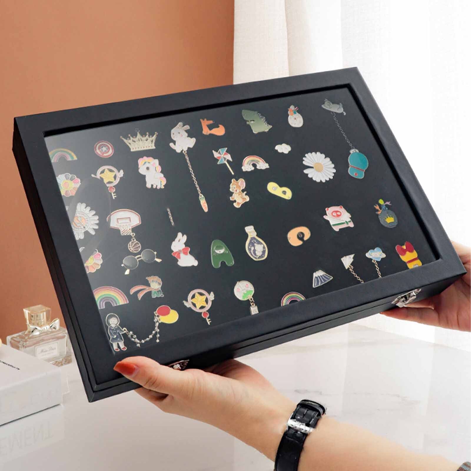 Pin Display Case Dustproof Medal Shadow Box For Home HOT