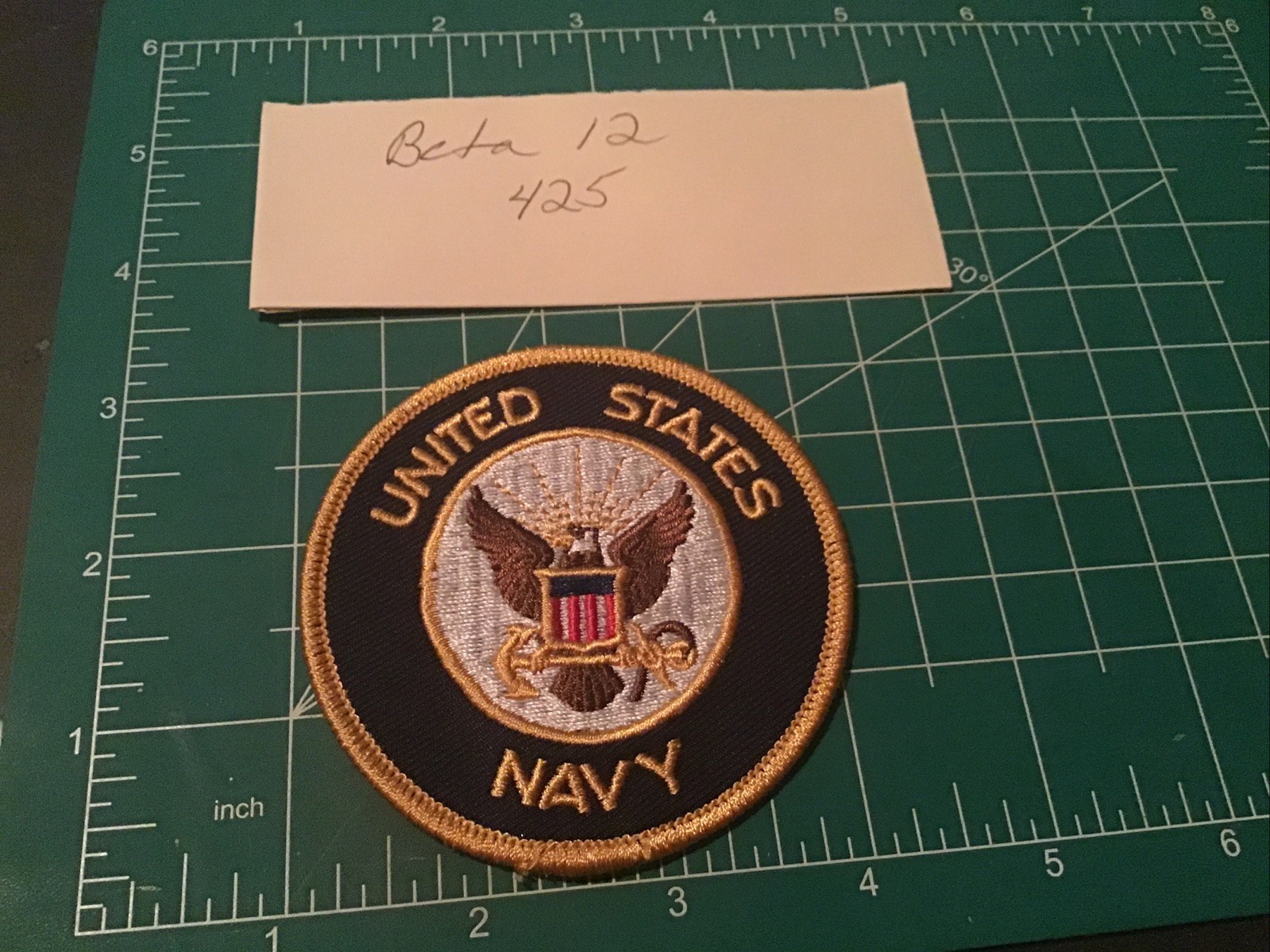 US Navy Crest EMBROIDERED 3 inch IRON ON MILITARY PATCH