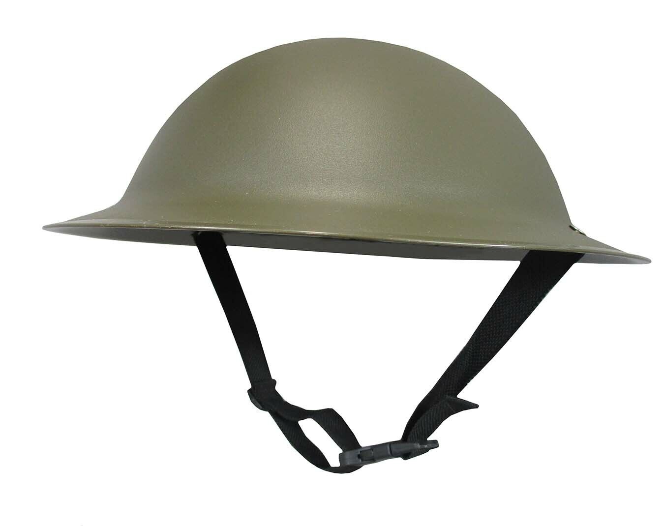 Adult WW2 British Army Brodie Tommy Doughboy Style Costume Plastic Helmet Hat