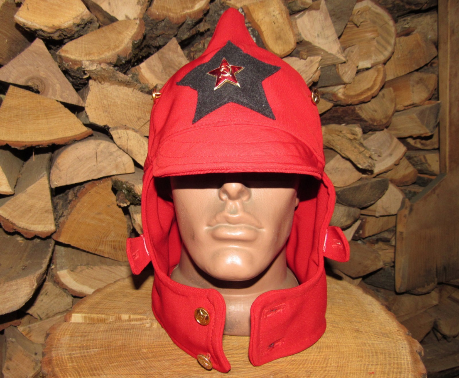 Authentic WW1-WW2 Relic Soviet Red Army Budenovka Military Cap Replica #12
