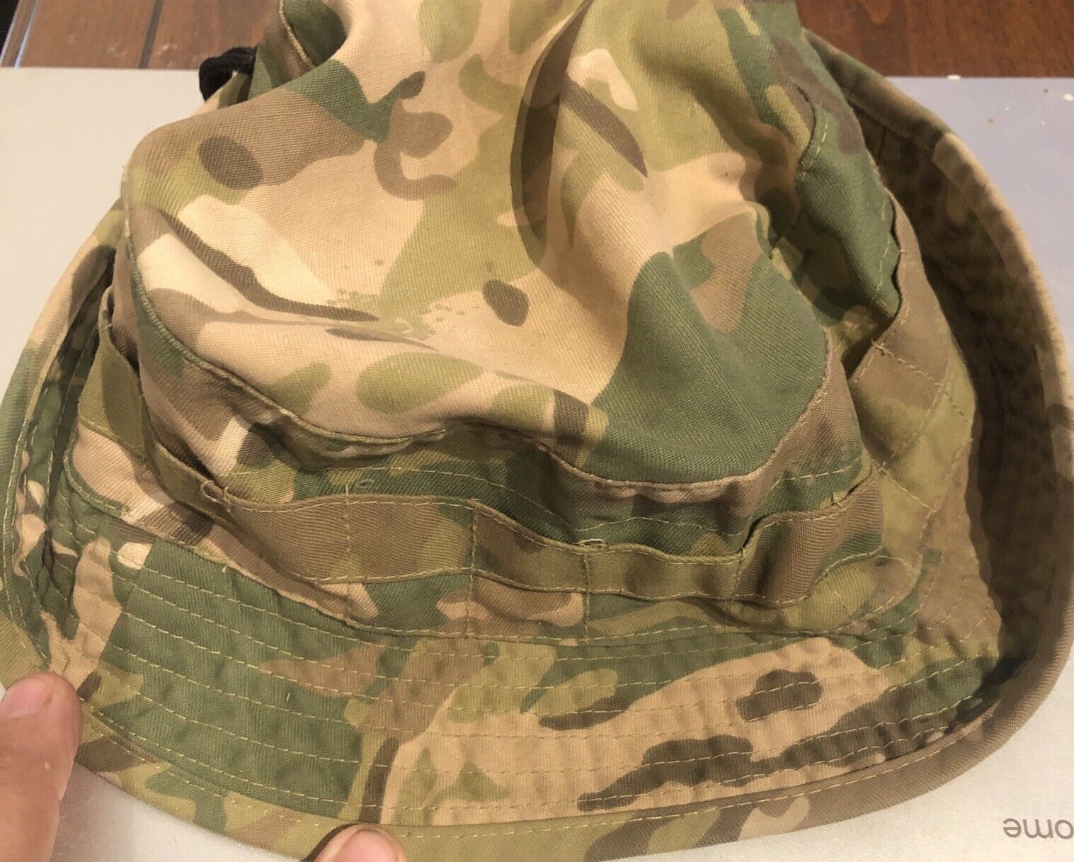 Bucket Sun Hat Short Brim Boonie Hat. Military Issued. Never Worn. Camouflaged.