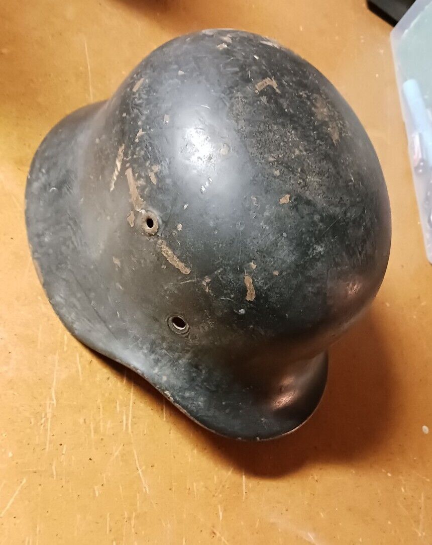 World War II German Helmet, No Liner, Vintage Rare