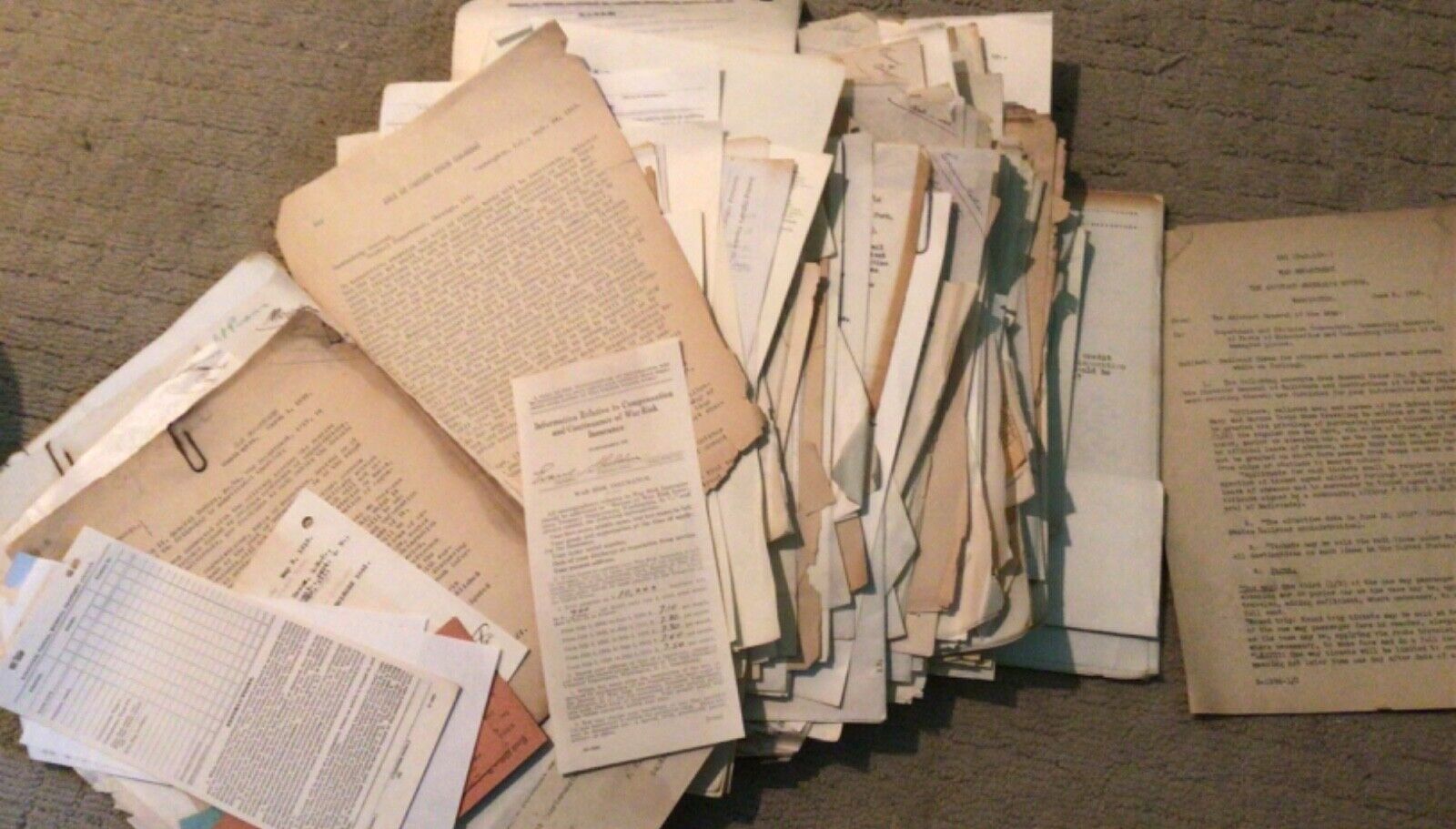 WWI collection of letters/circulars belonging to Capt. Evans QMC, war dept, pay