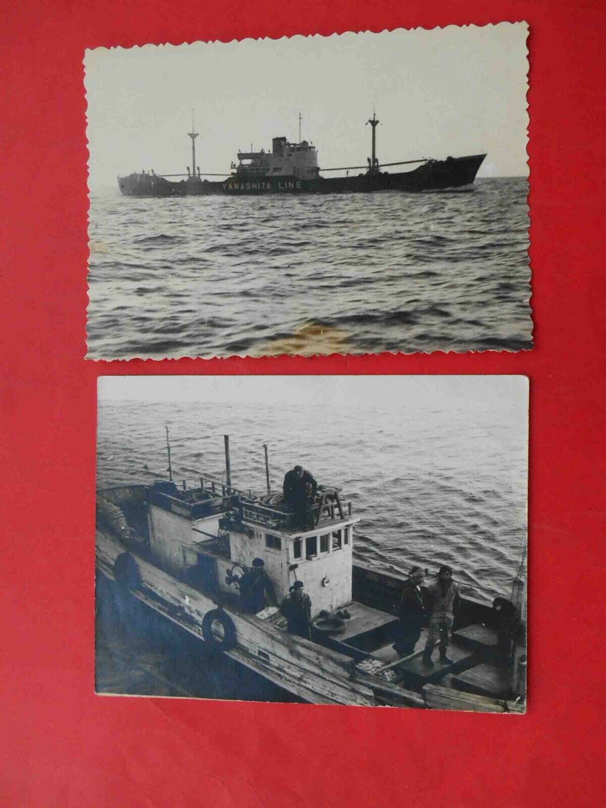 USSR 1951 1952 Mariner, detention JAPAN ships  near SAKHALIN 樺太廳 Two photo FLEET