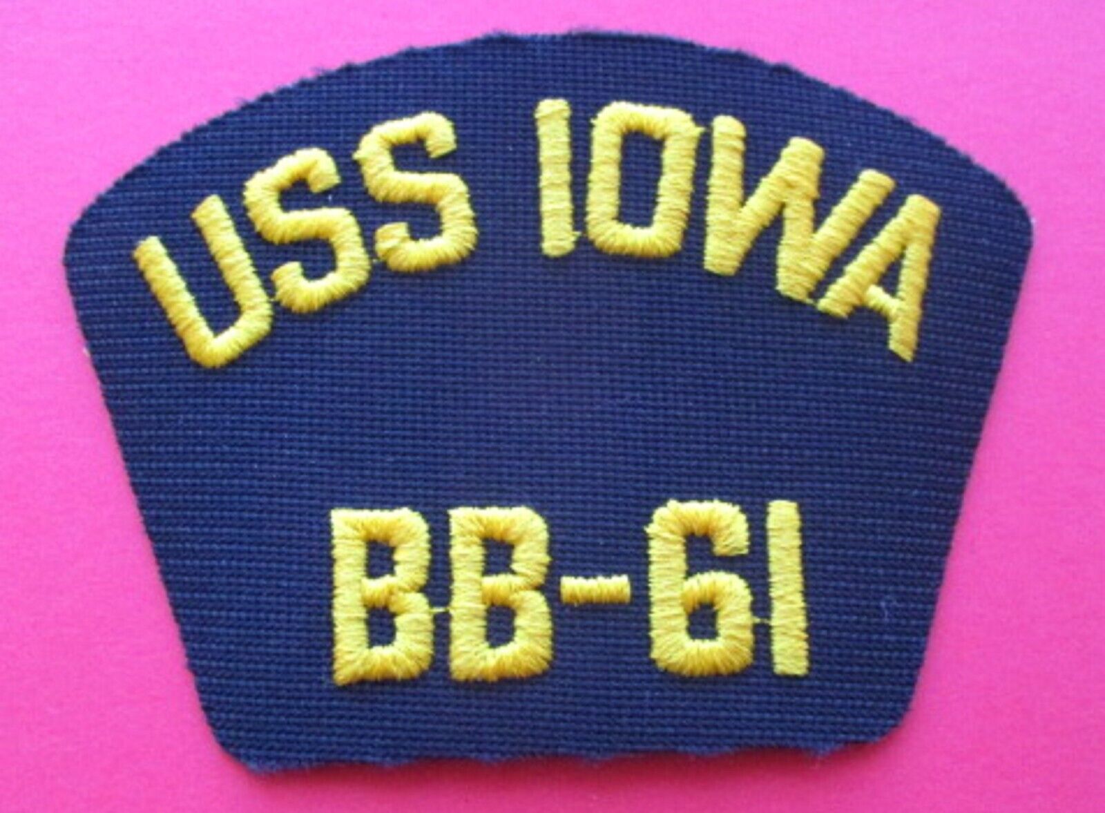 USS BB-61 IOWA PATCH BADGE CAP