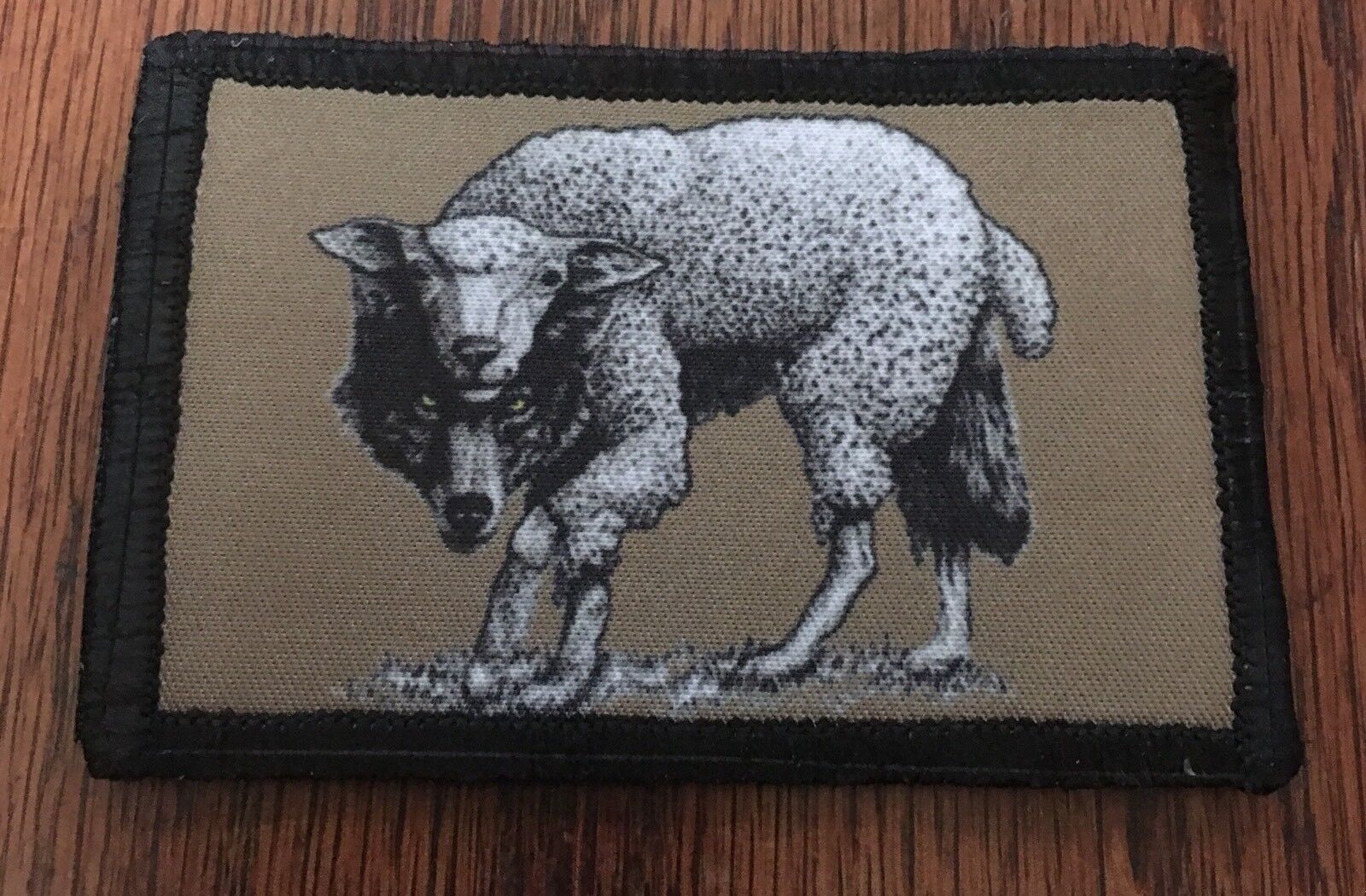 Wolf In Sheep’s Clothing Morale Patch Tactical Military Army Badge Flag USA Hook