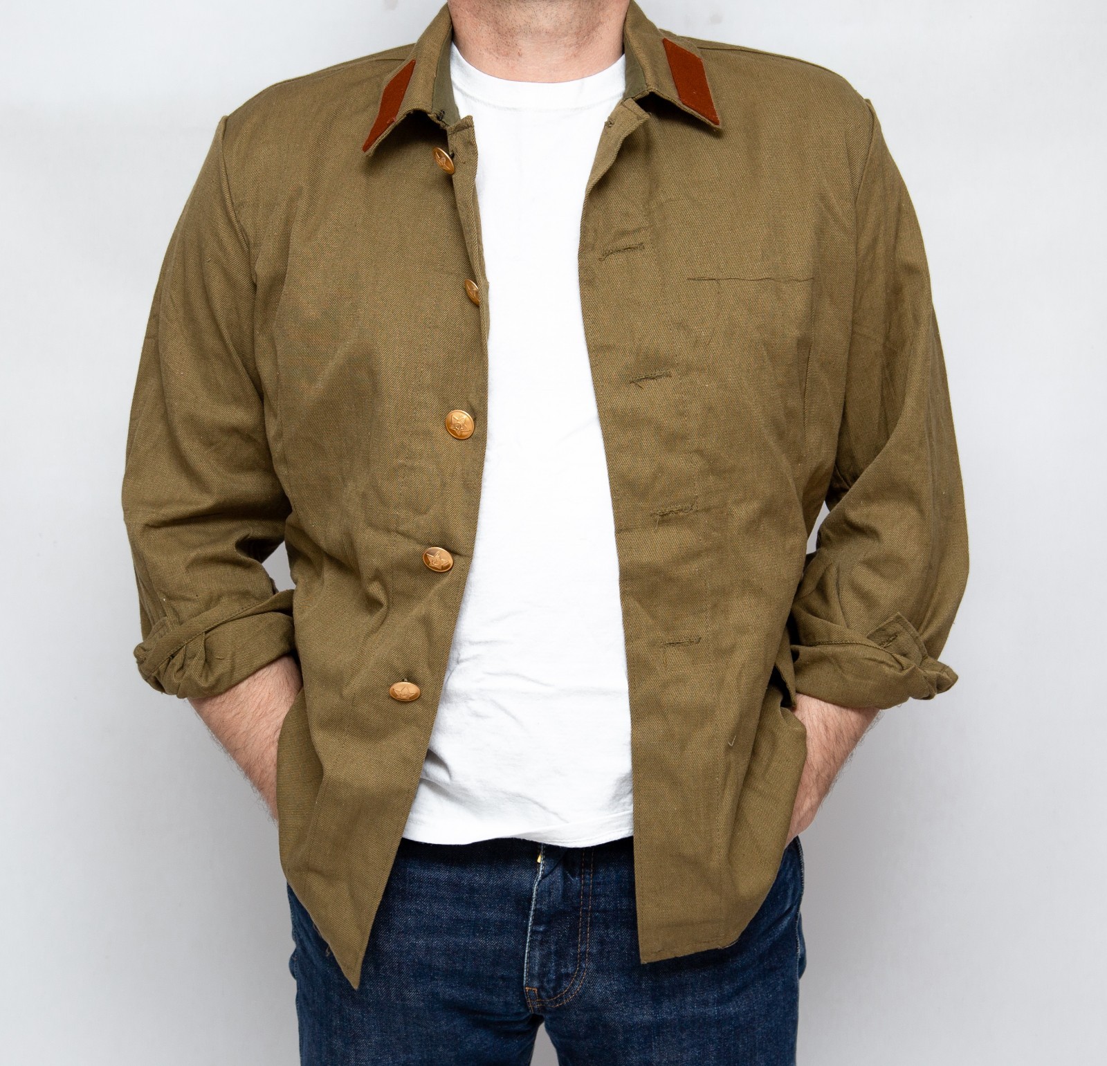 New gimnasterka Soviet Army Field tunic Jacket USSR Military Workwear 48-2