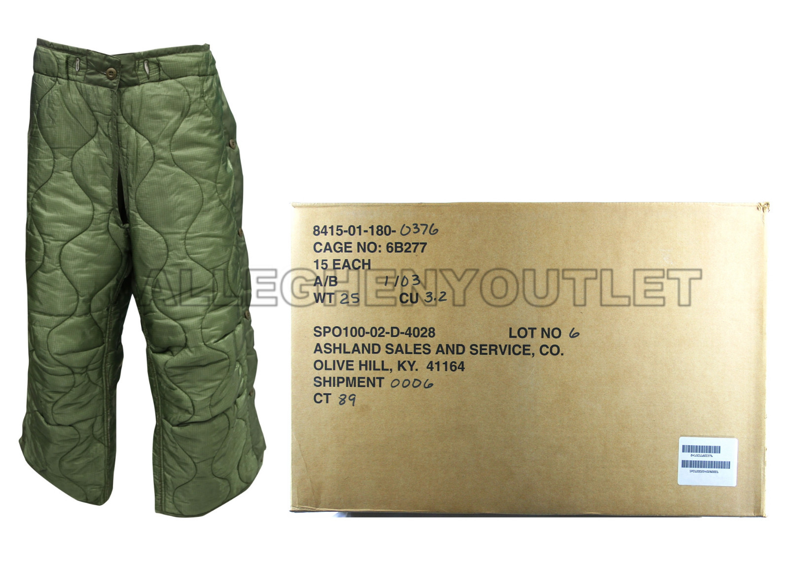 US Military M65 Field Trouser Pant Liner Field Pants Cold Weather LARGE REG NWT