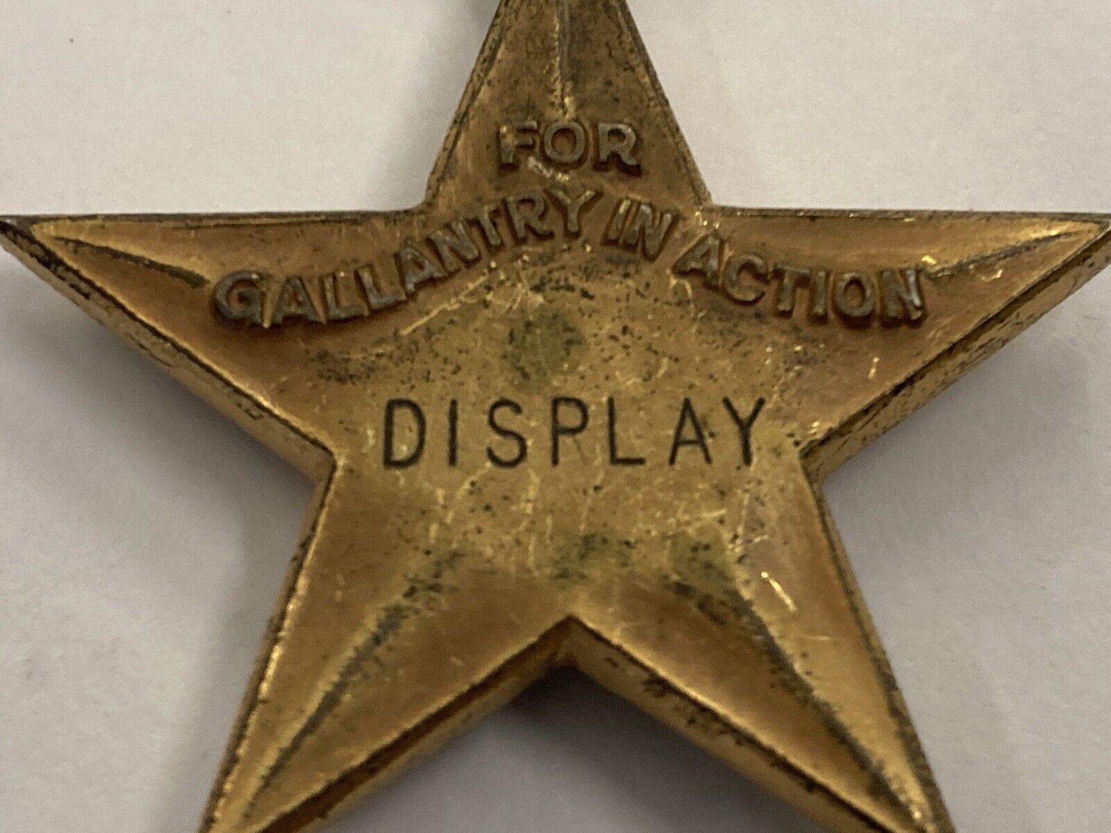 WW2 Navy Star Medal Wrap Brooch USN USMC Marine Corps Engraved Display