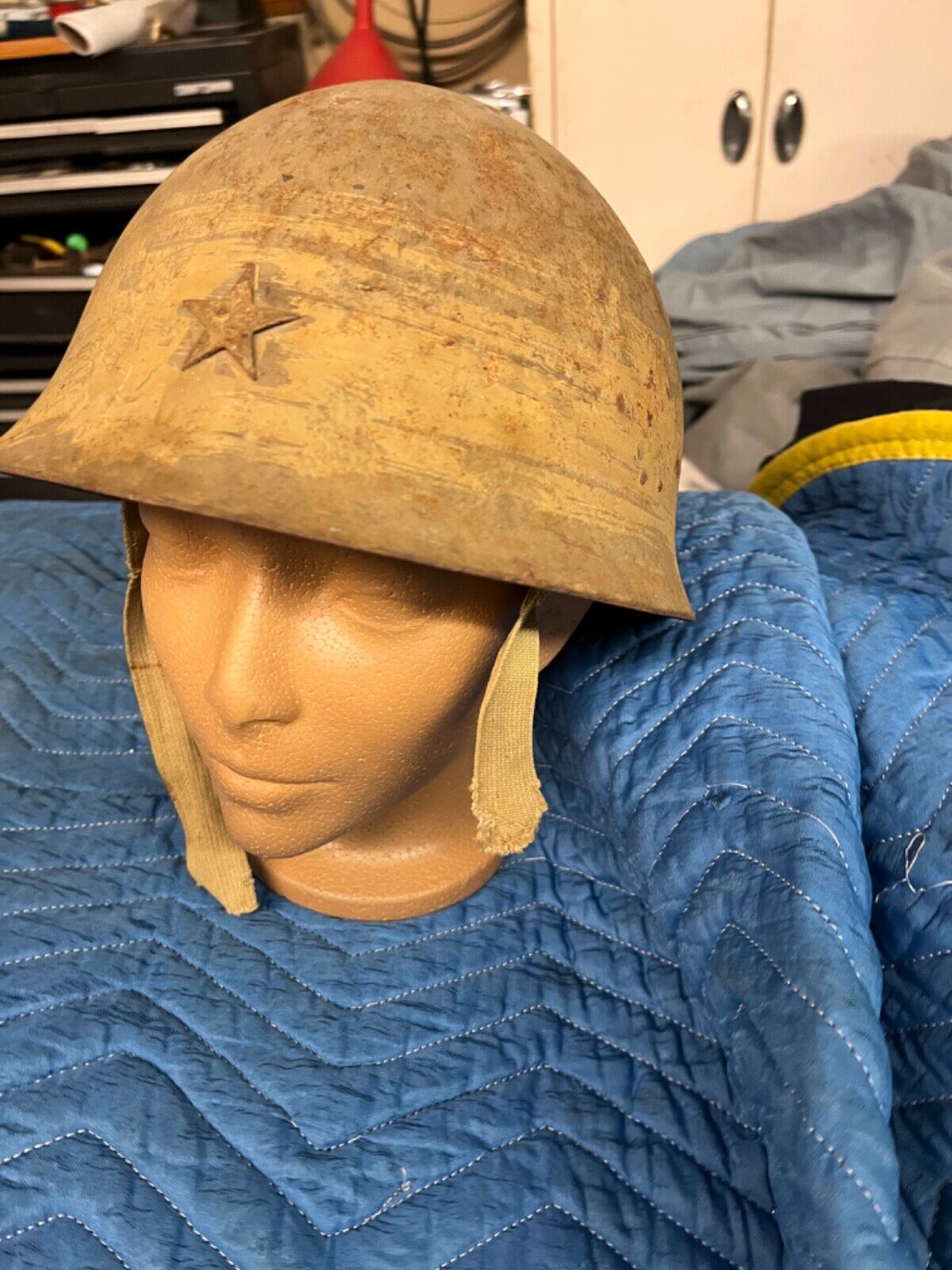 WWII Japanese helmet with original liner
