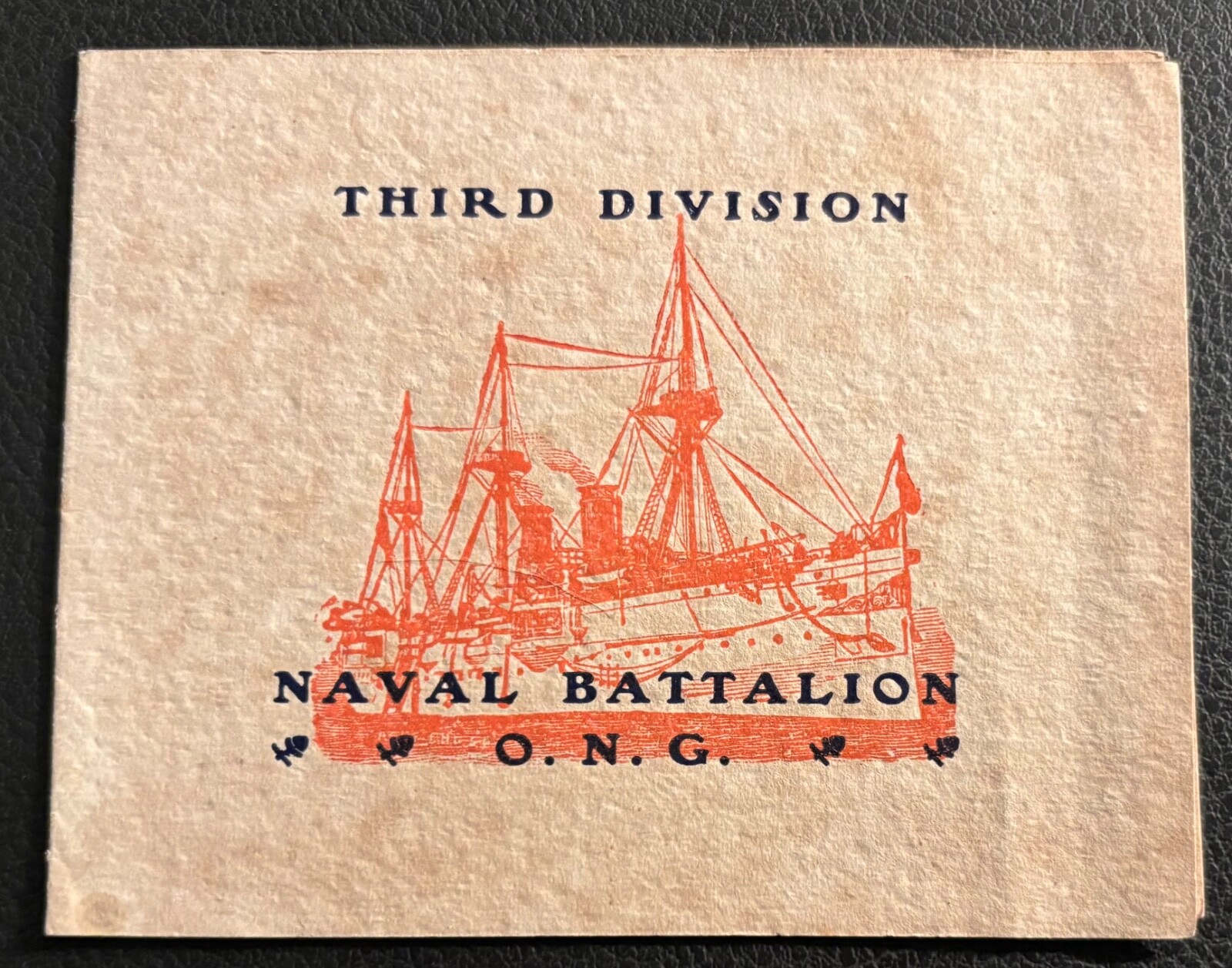 1902 OREGON NATIONAL GUARD NAVAL BATTALION Invitation To Social Hop At Armory