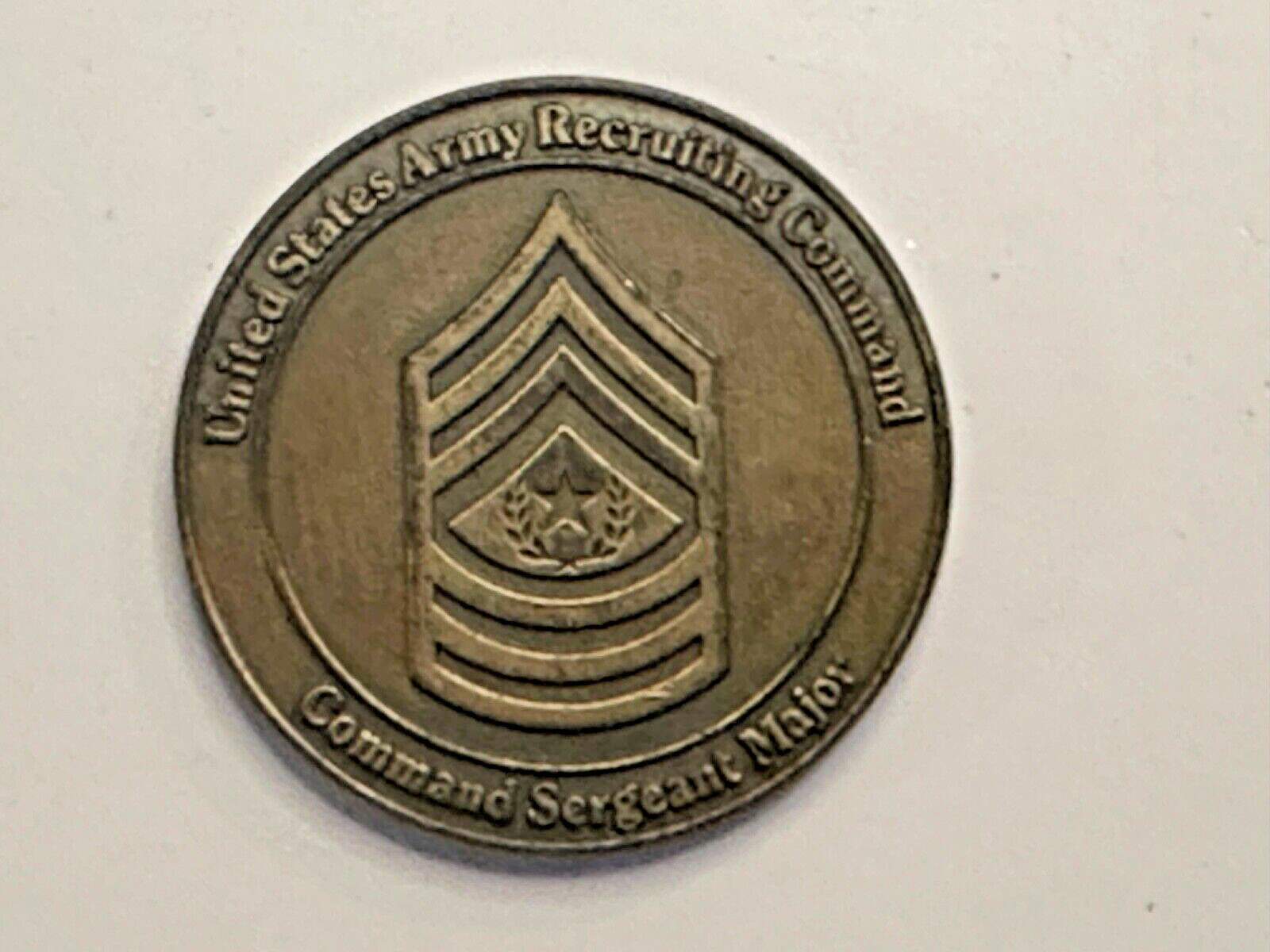 RARE Vintage Command Sergeant Major CSM Recruiting Command Challenge Coin