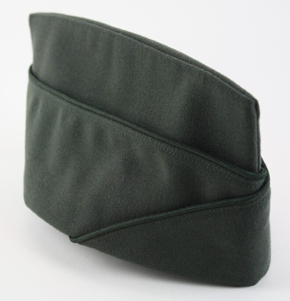 Size 7 Wool OD Army Green Garrison Cover Cap U.S. 1958 Vintage Great Condition