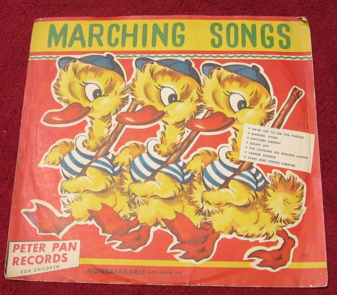 1950 Korean War Patriotic Marching Songs 78 RPM Peter Pan Record 2245 w Sleeve